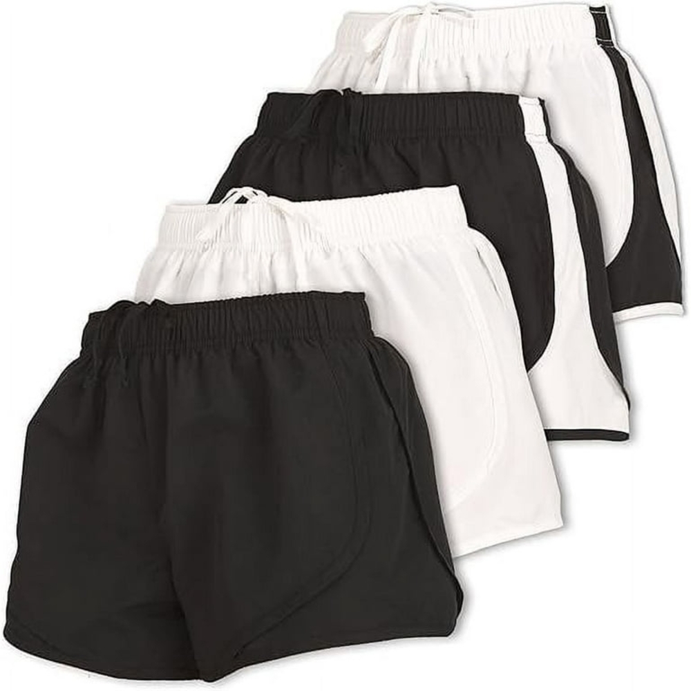 Ultra Performance Women's Black and White Shorts (4 pack)